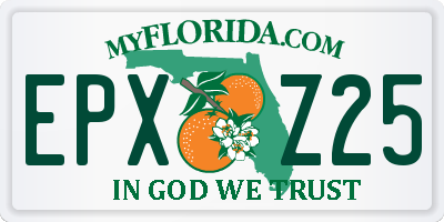 FL license plate EPXZ25