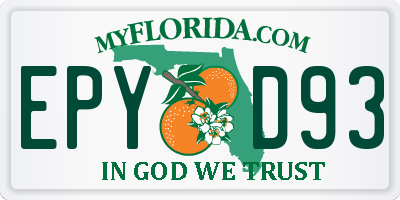 FL license plate EPYD93