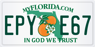 FL license plate EPYE67