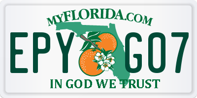 FL license plate EPYG07