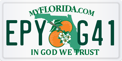 FL license plate EPYG41