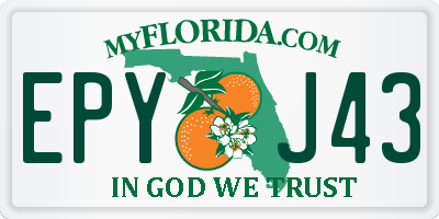 FL license plate EPYJ43