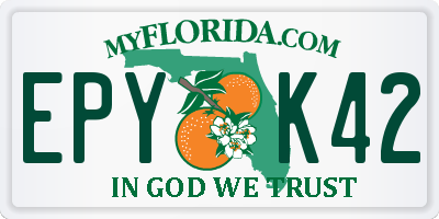 FL license plate EPYK42