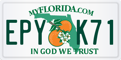 FL license plate EPYK71