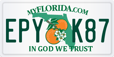 FL license plate EPYK87