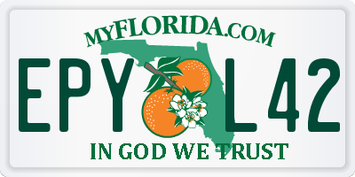 FL license plate EPYL42