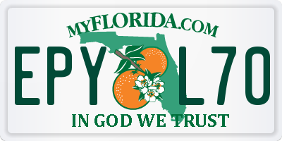 FL license plate EPYL70