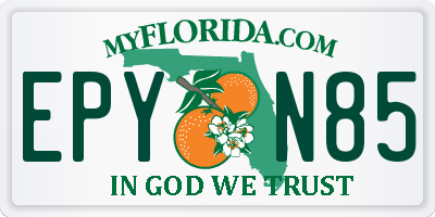 FL license plate EPYN85
