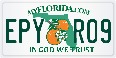 FL license plate EPYR09