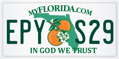 FL license plate EPYS29
