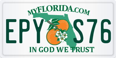 FL license plate EPYS76