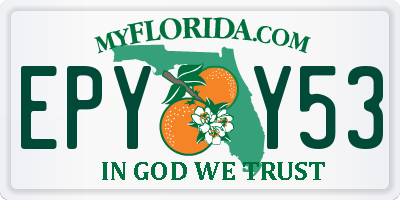 FL license plate EPYY53