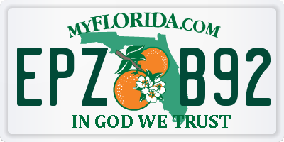 FL license plate EPZB92