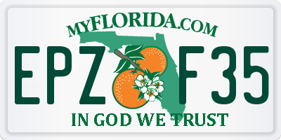 FL license plate EPZF35