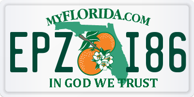 FL license plate EPZI86