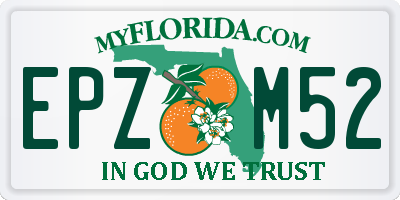 FL license plate EPZM52