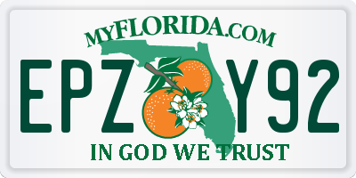 FL license plate EPZY92