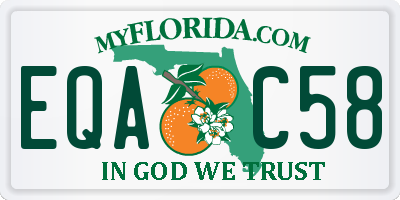 FL license plate EQAC58