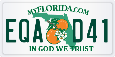 FL license plate EQAD41