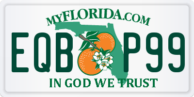 FL license plate EQBP99