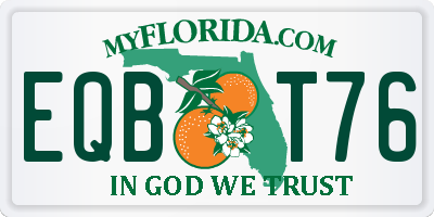 FL license plate EQBT76