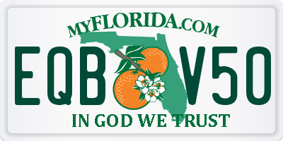 FL license plate EQBV50