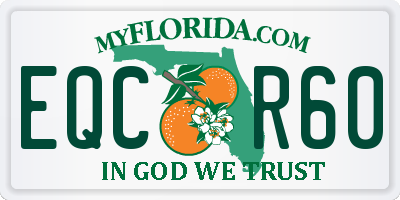 FL license plate EQCR60