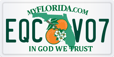 FL license plate EQCV07