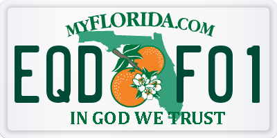 FL license plate EQDF01