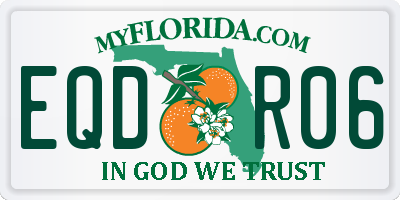 FL license plate EQDR06