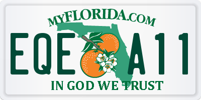 FL license plate EQEA11