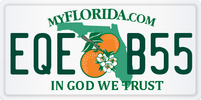 FL license plate EQEB55