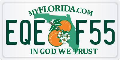 FL license plate EQEF55