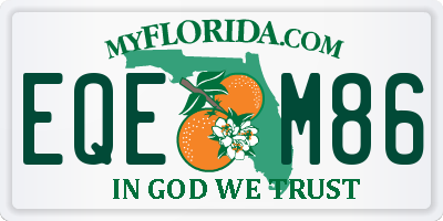 FL license plate EQEM86