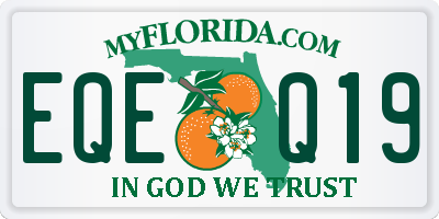 FL license plate EQEQ19