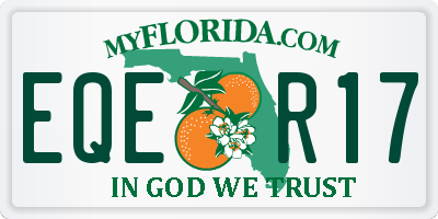 FL license plate EQER17
