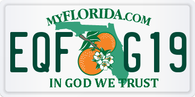FL license plate EQFG19