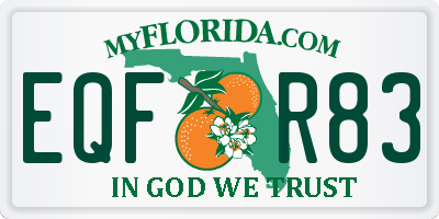 FL license plate EQFR83