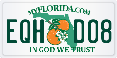 FL license plate EQHD08