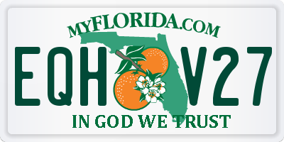 FL license plate EQHV27
