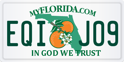 FL license plate EQIJ09