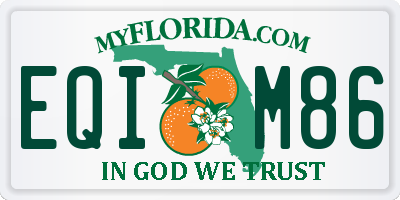FL license plate EQIM86