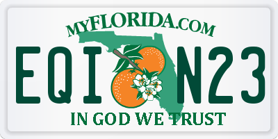 FL license plate EQIN23