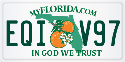 FL license plate EQIV97