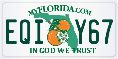 FL license plate EQIY67