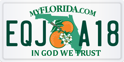 FL license plate EQJA18