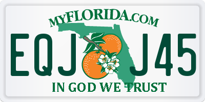 FL license plate EQJJ45