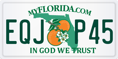 FL license plate EQJP45