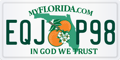 FL license plate EQJP98