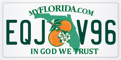 FL license plate EQJV96